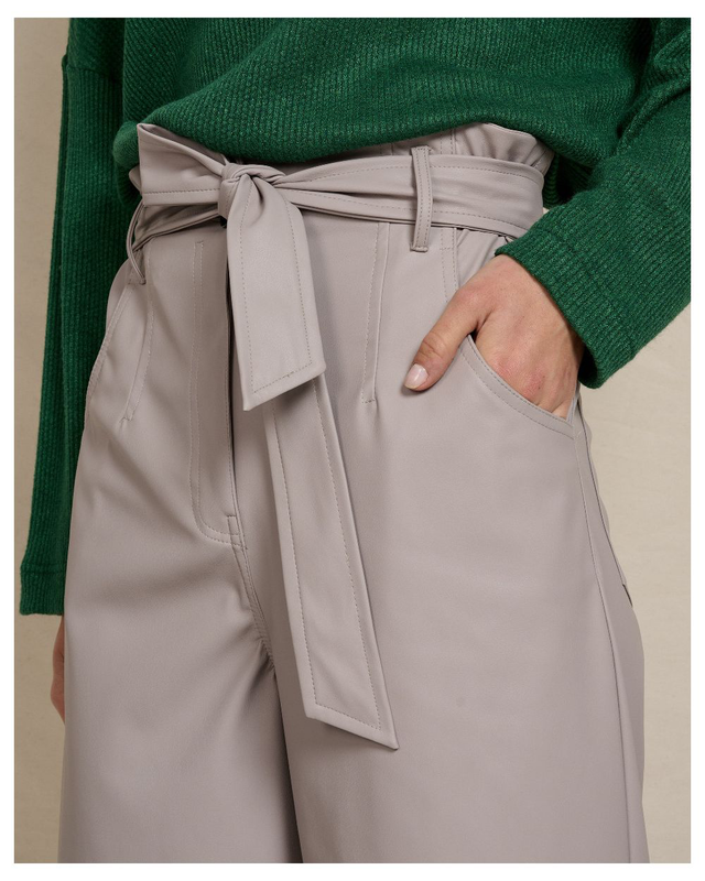 Eco leather trouser cropped image number null