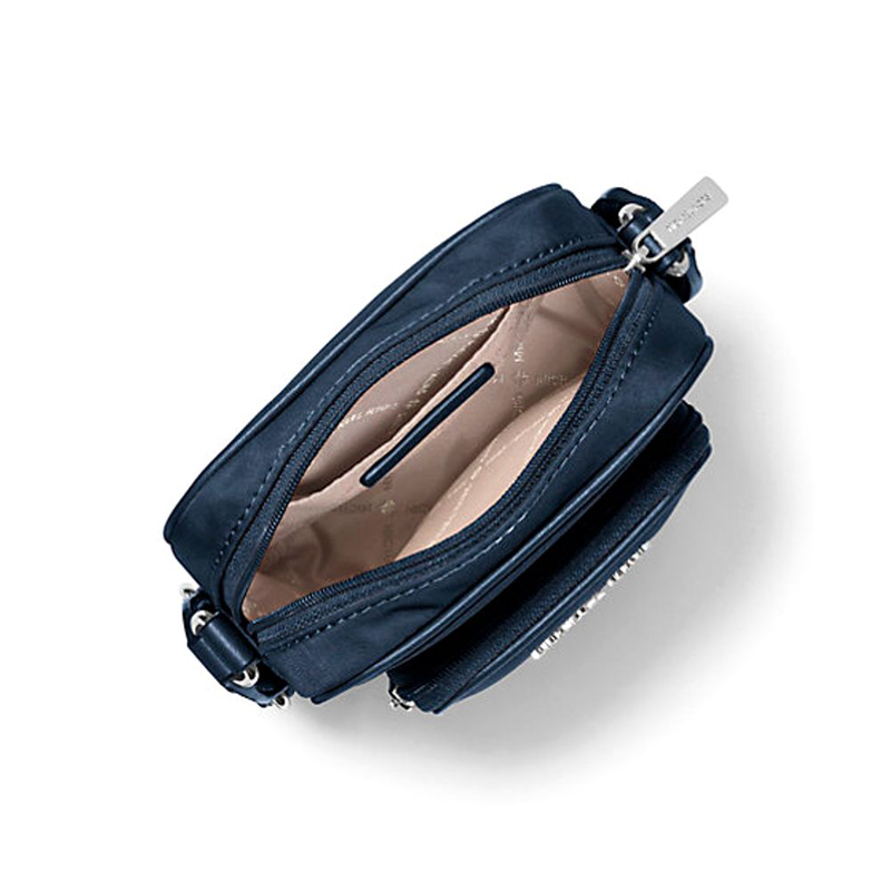 Blue nylon crossbody bag-null