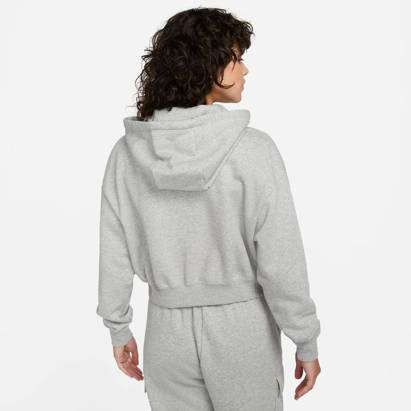 Club fleece oversized cropped hoodie-null