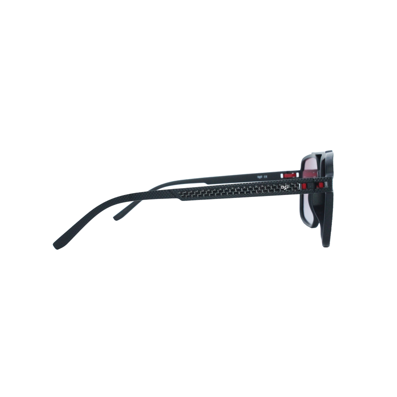 OJO sunglasses man square black frame and temples with carbon fiber with polarised gradient red lens-null