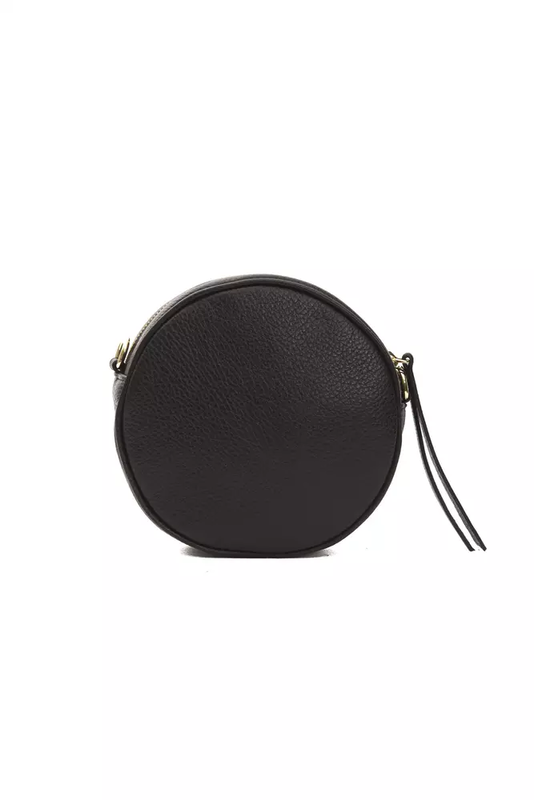 Black leather women crossbody bag-null