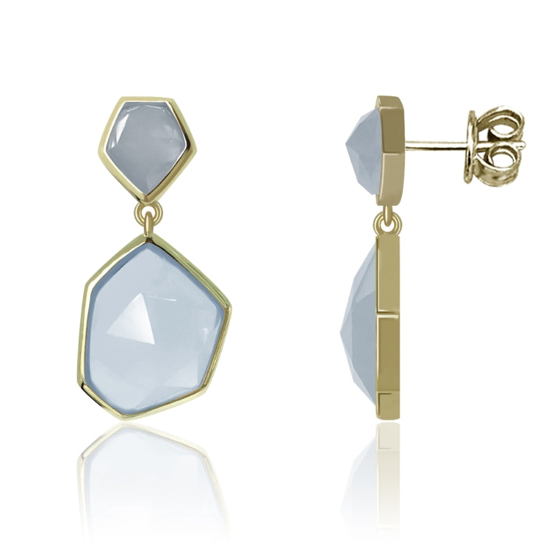 Mineral polygon earrings-null