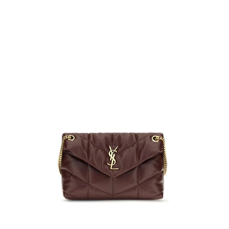 Bordeaux lamb leather shoulder bag-null