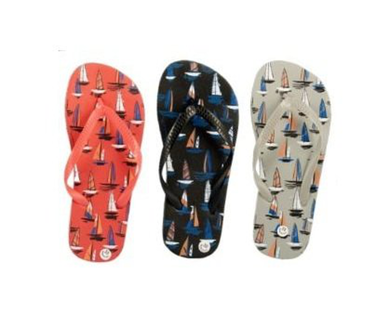 Childrens flip flops with boat - red , 31-null