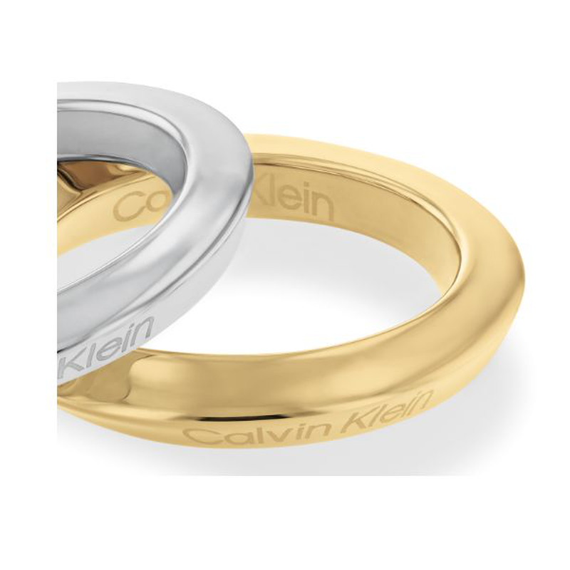 Calvin Klein polished twisted rings-null