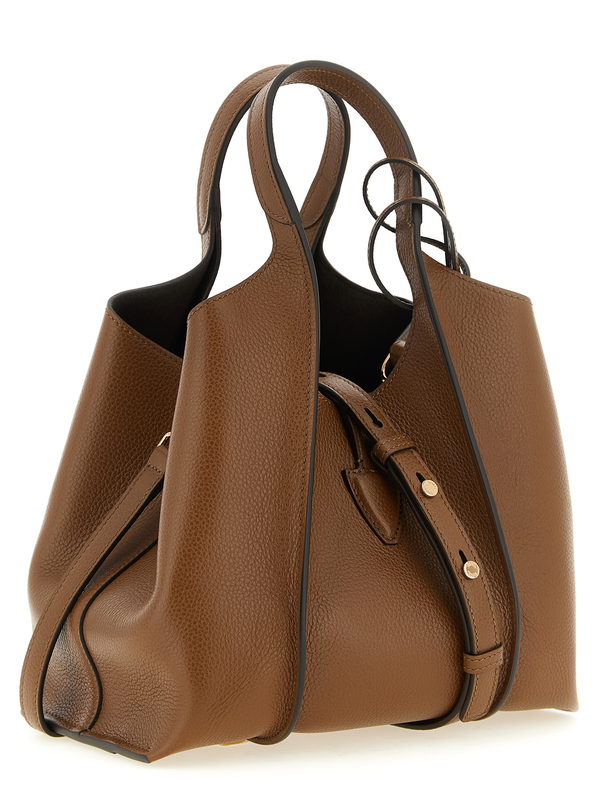 Brown calfskin handbag-null