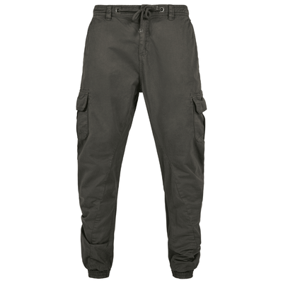 Urban classics fashion cargo jogging mens cuffed pants cotton grey tb1268-03516, Grey, medium