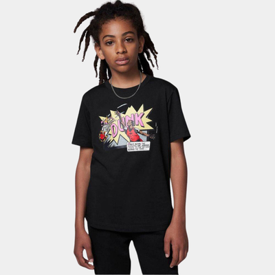 Nike  Air  comics dunk boys tee, Black, medium