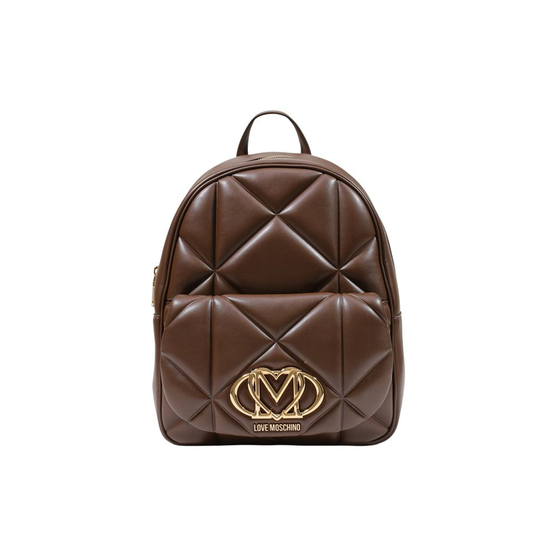 Brown polyethylene backpack-null