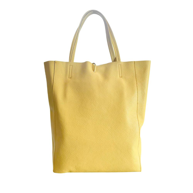 Yellow leather women shoulder bag-null