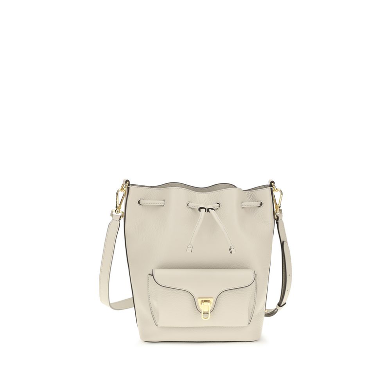 Beige calf leather bos taurus backet bag-null