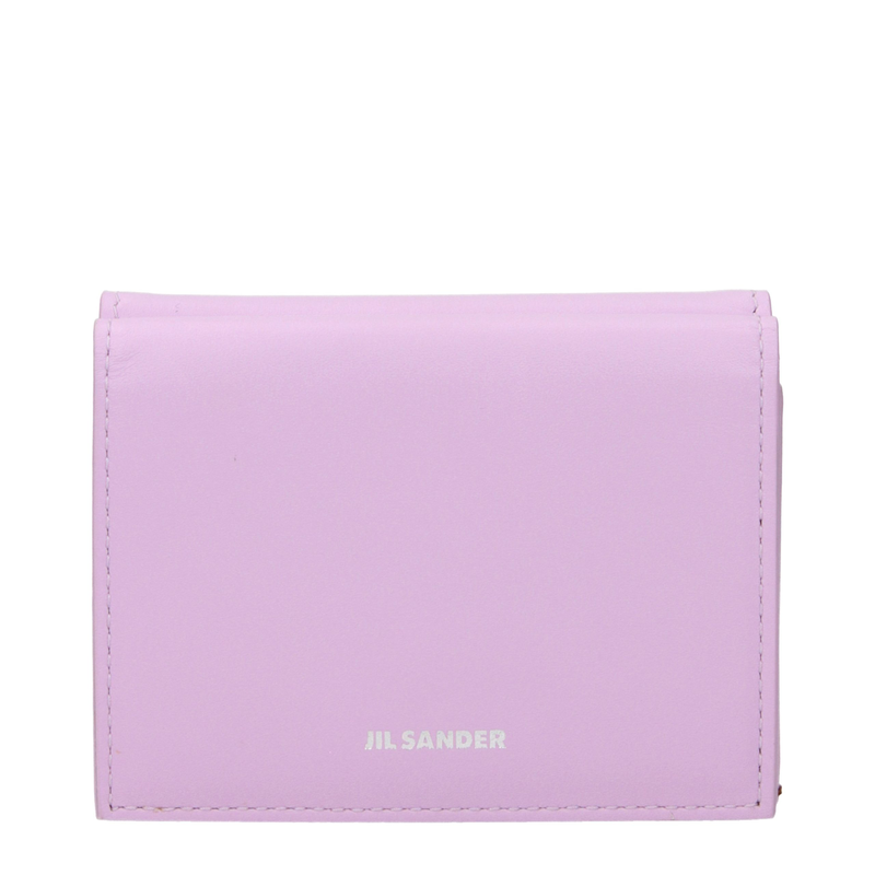 Pink leather wallet-null