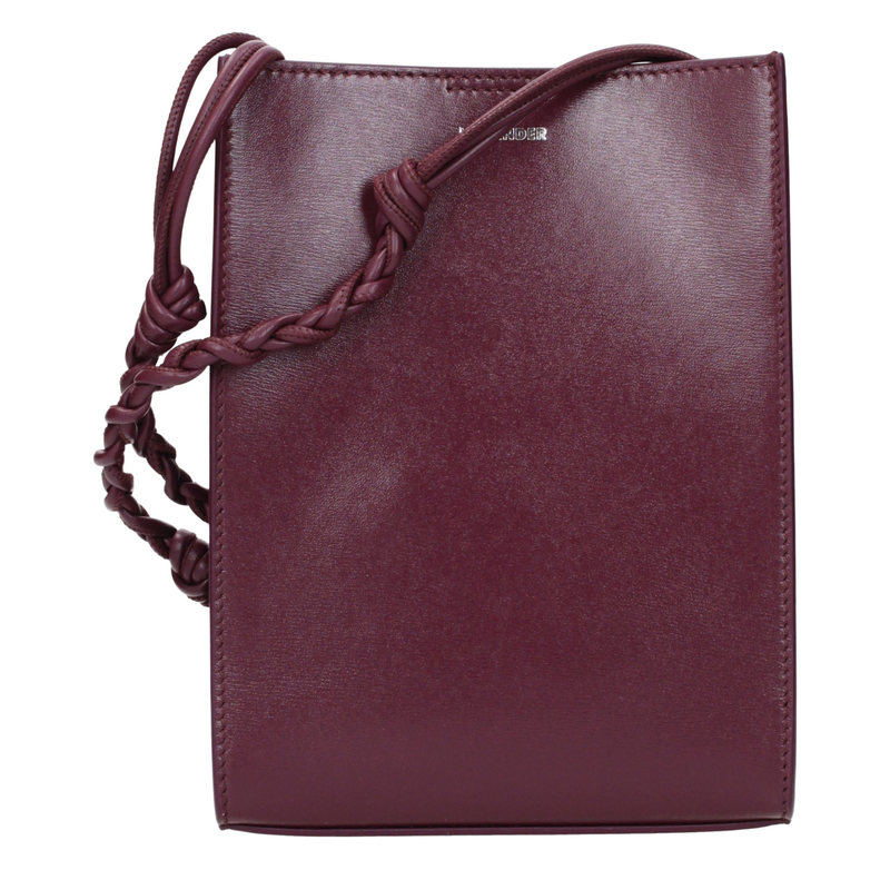 Purple leather crossbody bag-null