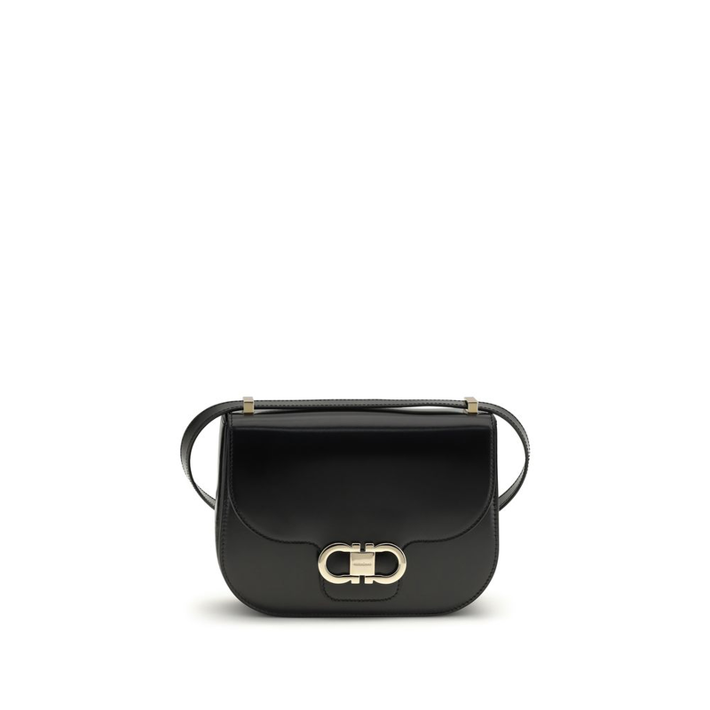 Black calf leather bos taurus shoulder bag-null