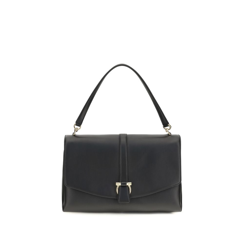 Black calf leather bos taurus shoulder bag-null
