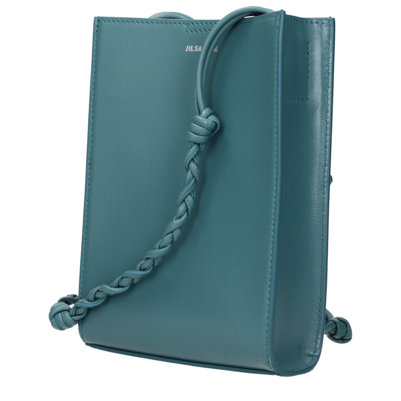 Green leather crossbody bag-null
