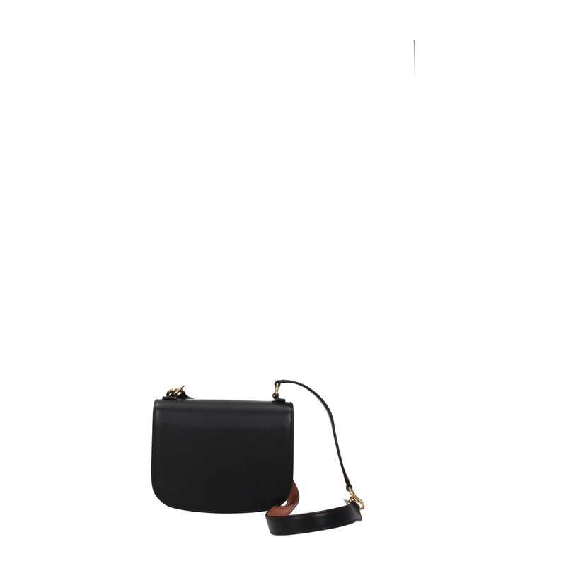 Black leather handbag-null