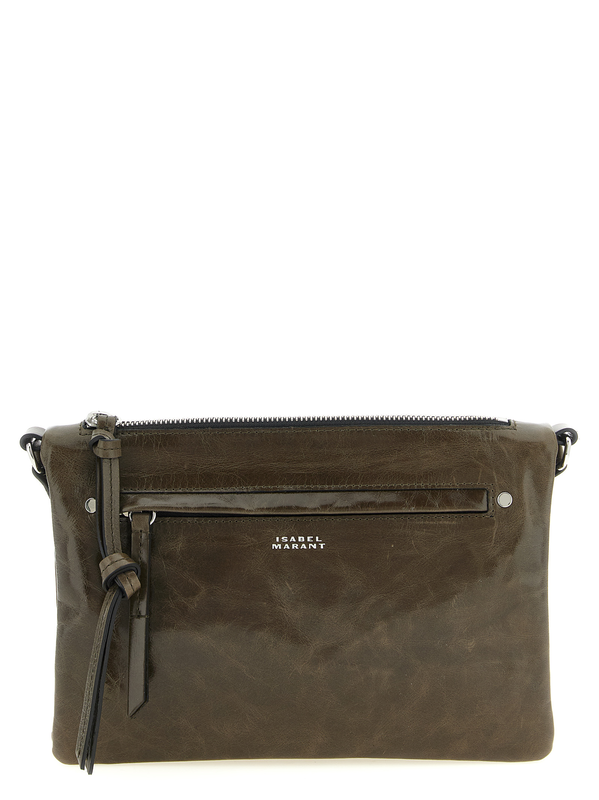 Bicolor calfskin crossbody bag-null