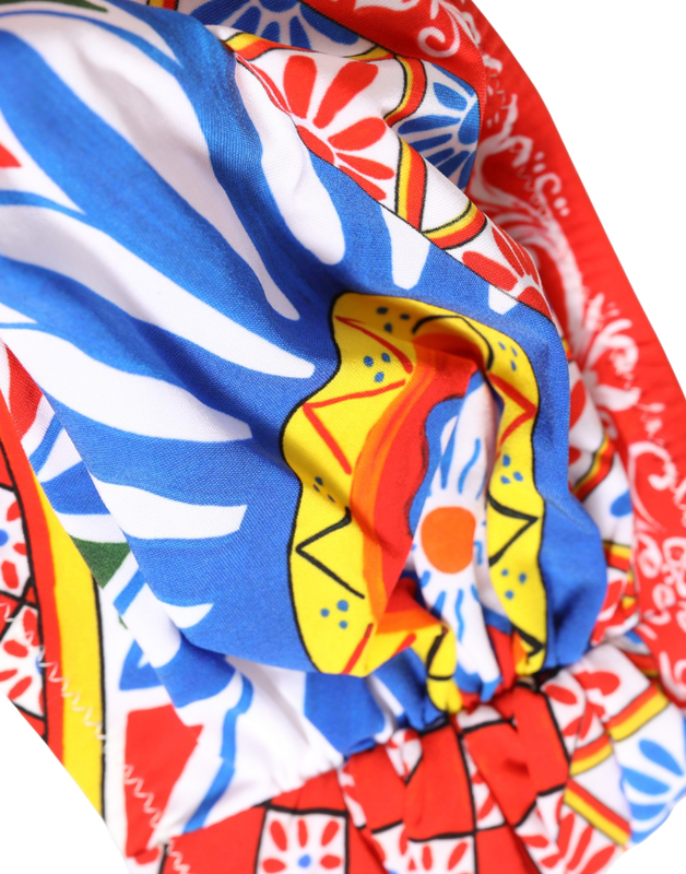 Multicolor carretto bandeau swimsuit top swimwear-null