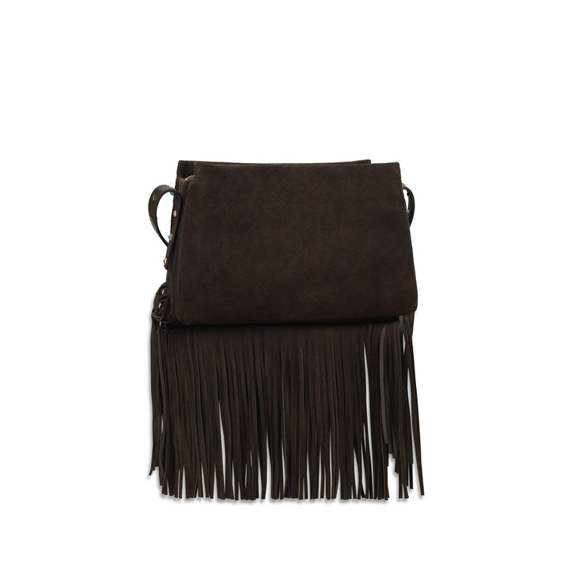 Brown calf leather bos taurus shoulder bag-null