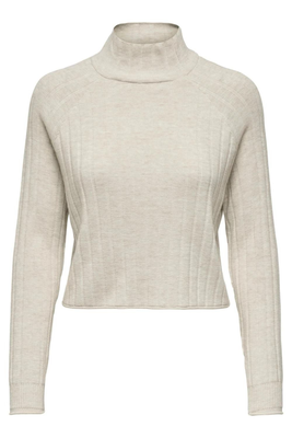 Only tessa cropped knitwear, Stone, medium