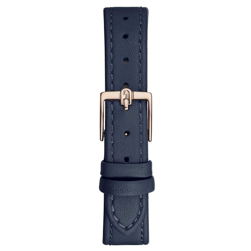 Blue leather dress watch-null