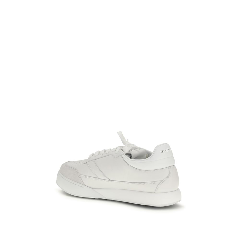 White calf leather bos taurus low top sneakers-null