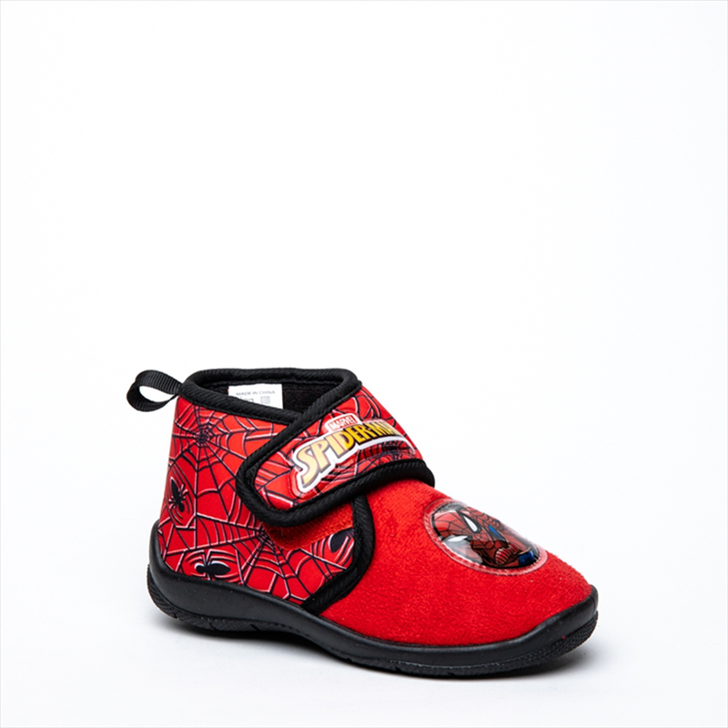 Spiderman red velcro strap boys slippers image number null