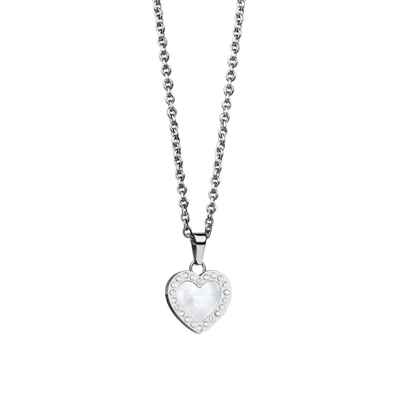 Gray stainless steel necklace-null