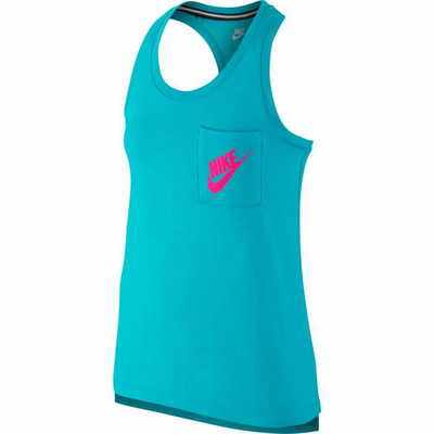 Signal tank youth girl, Blue / Pink, medium