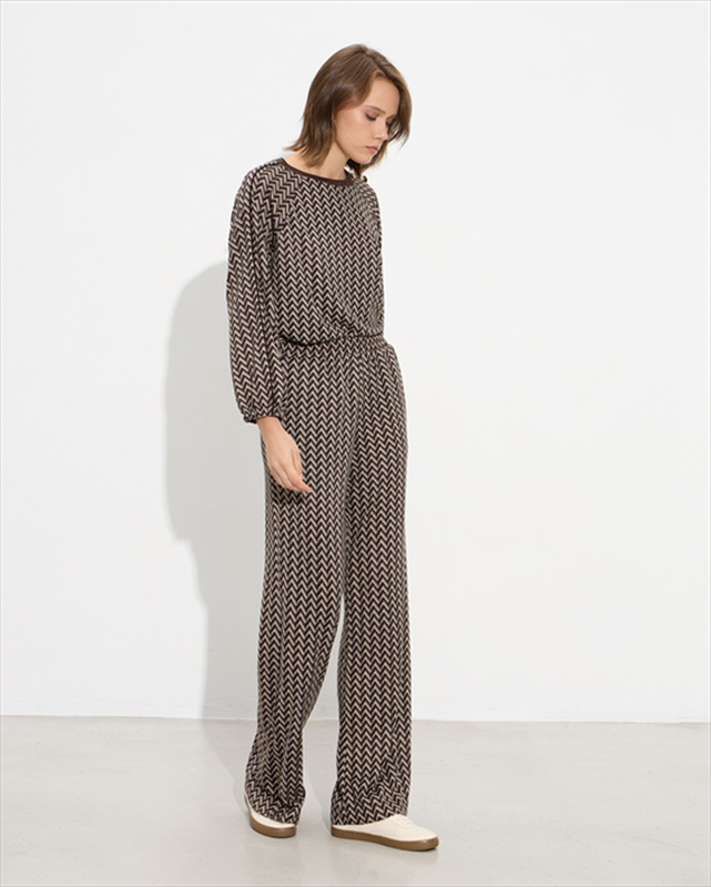 Trouser knitted zik zak-null