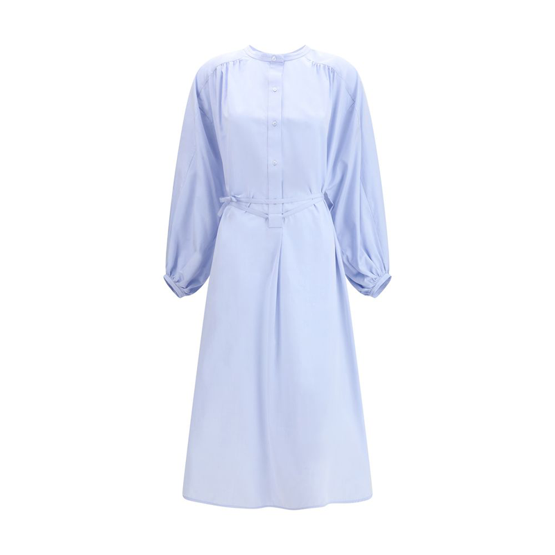 Blue cotton casual dress-null