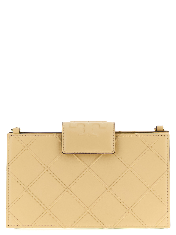 Beige lamb leather cardholder-null