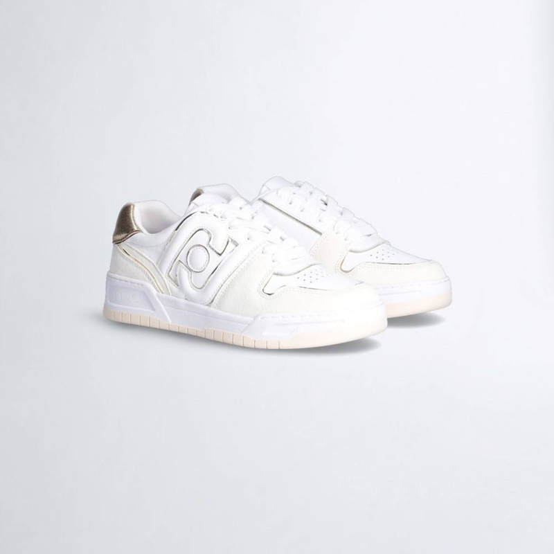 Product image: Leather basketball sneakers with maxi logo-null