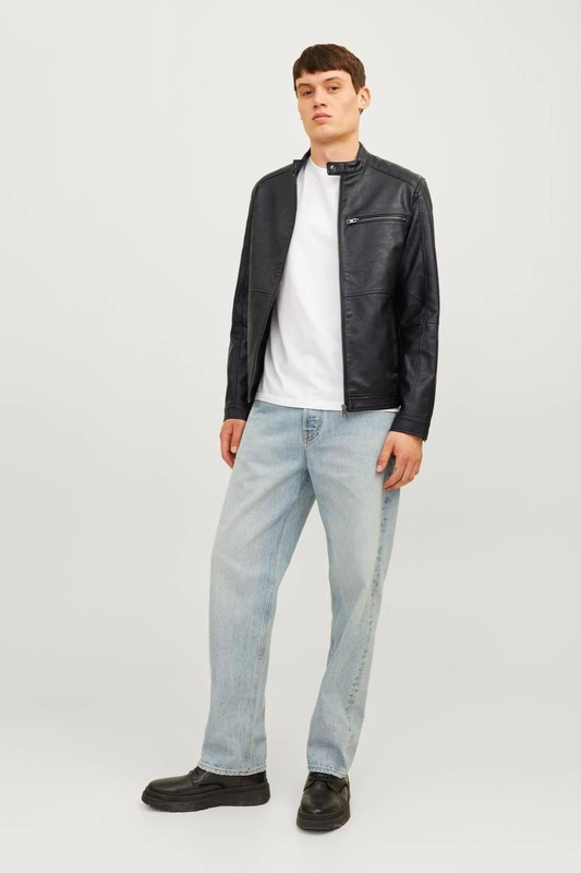 Jack & jones dylan faux leather jacket image number null