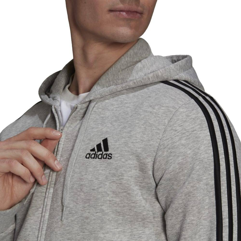 Men 3-stripes fleece fz hoodie-null