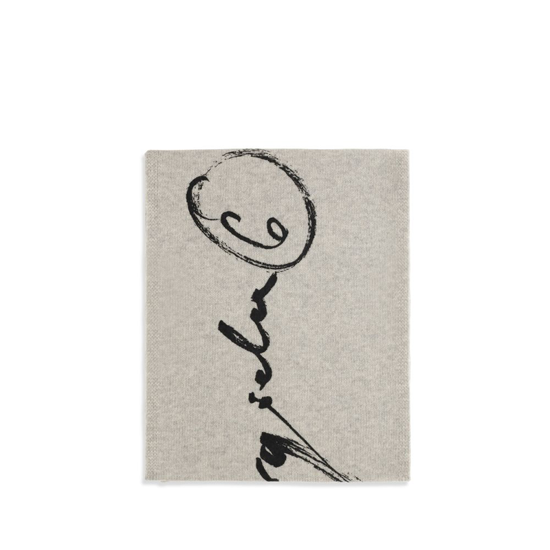 Gray wool oves aries scarf-null
