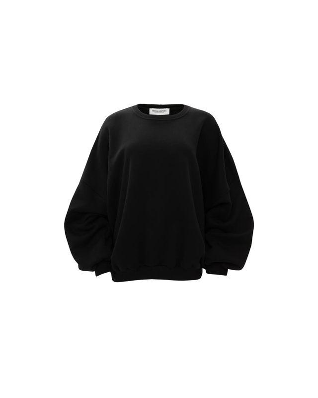 Black open-neckline jumper-null