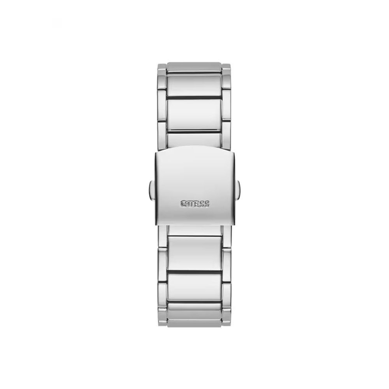 Gray stainless steel dress watch-null