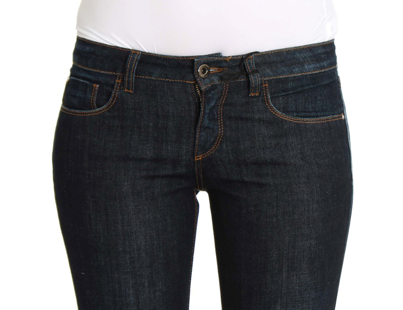 Blue cotton stretch slim fit jeans-null
