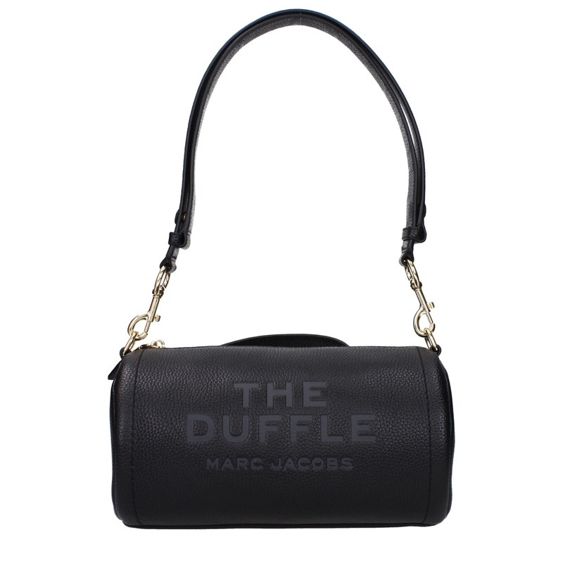 Black leather handbag-null