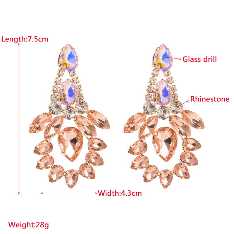 Glass crystal earrings grey image number null