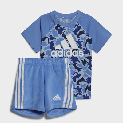 Adidas infant aop co top set, Blue, medium