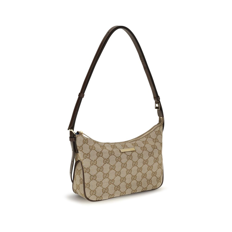 Beige polyester shoulder bag-null