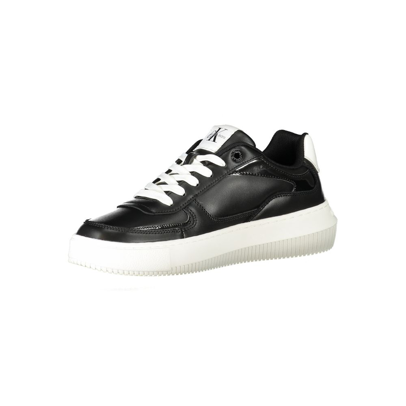 Black polyurethane women sneaker-null