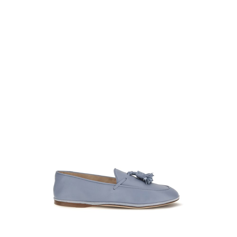 Blue calf leather bos taurus slip-on loafers-null