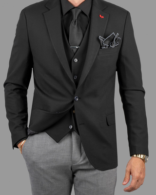 Dzine pique textured blazer