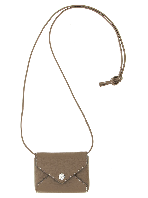 Brown cowhide cardholder-null