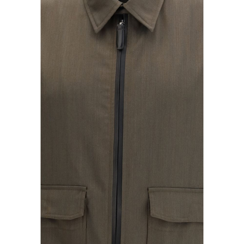 Bicolor wool coat-null