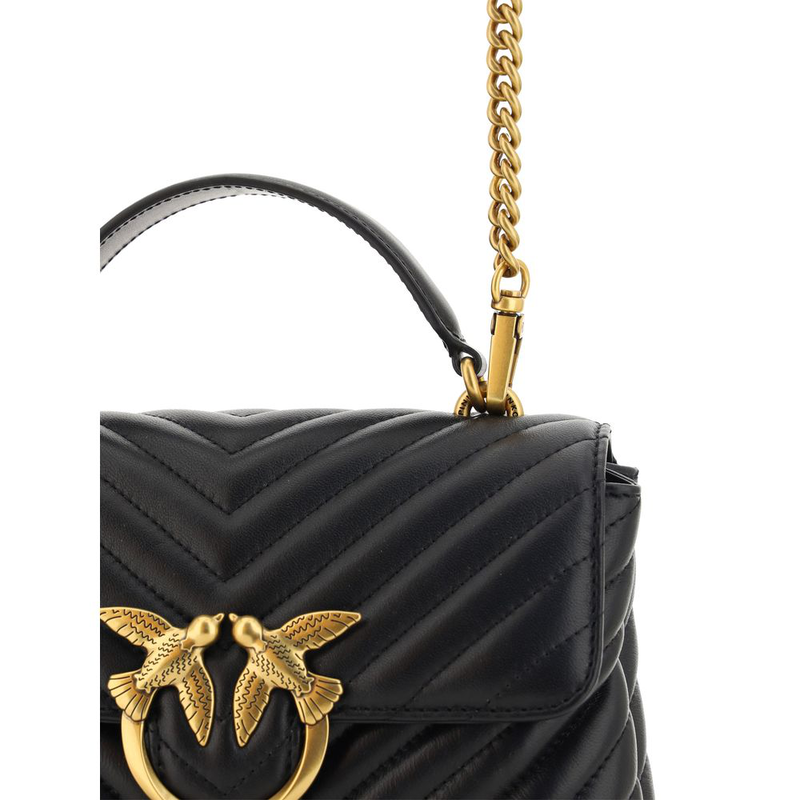 Black calf leather bos taurus handbag-null